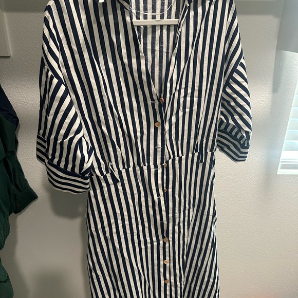 Zara Dresses & Skirts - Zara Striped Button-Down Dress